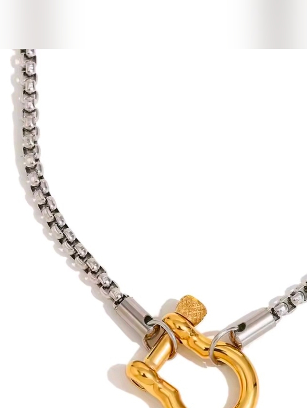 Elegant Gold and Silver Necklace - Picture 7 of 10